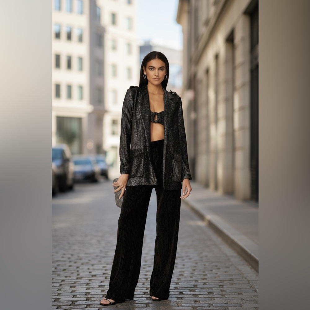 Patbo Embellished Velvet Jacket Msrp $550 Size Xs